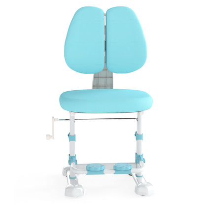 Kids Study Chair, Adjustable Double Backrest, Footrest, Blue Kids Chairs & Seating at Gallery Canada