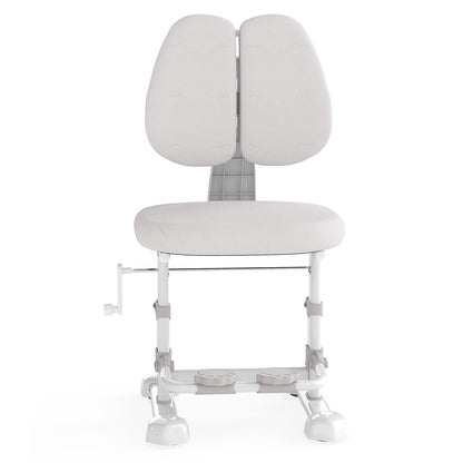 Kids Study Chair, Adjustable Double Backrest, Footrest, Gray Kids Chairs & Seating at Gallery Canada