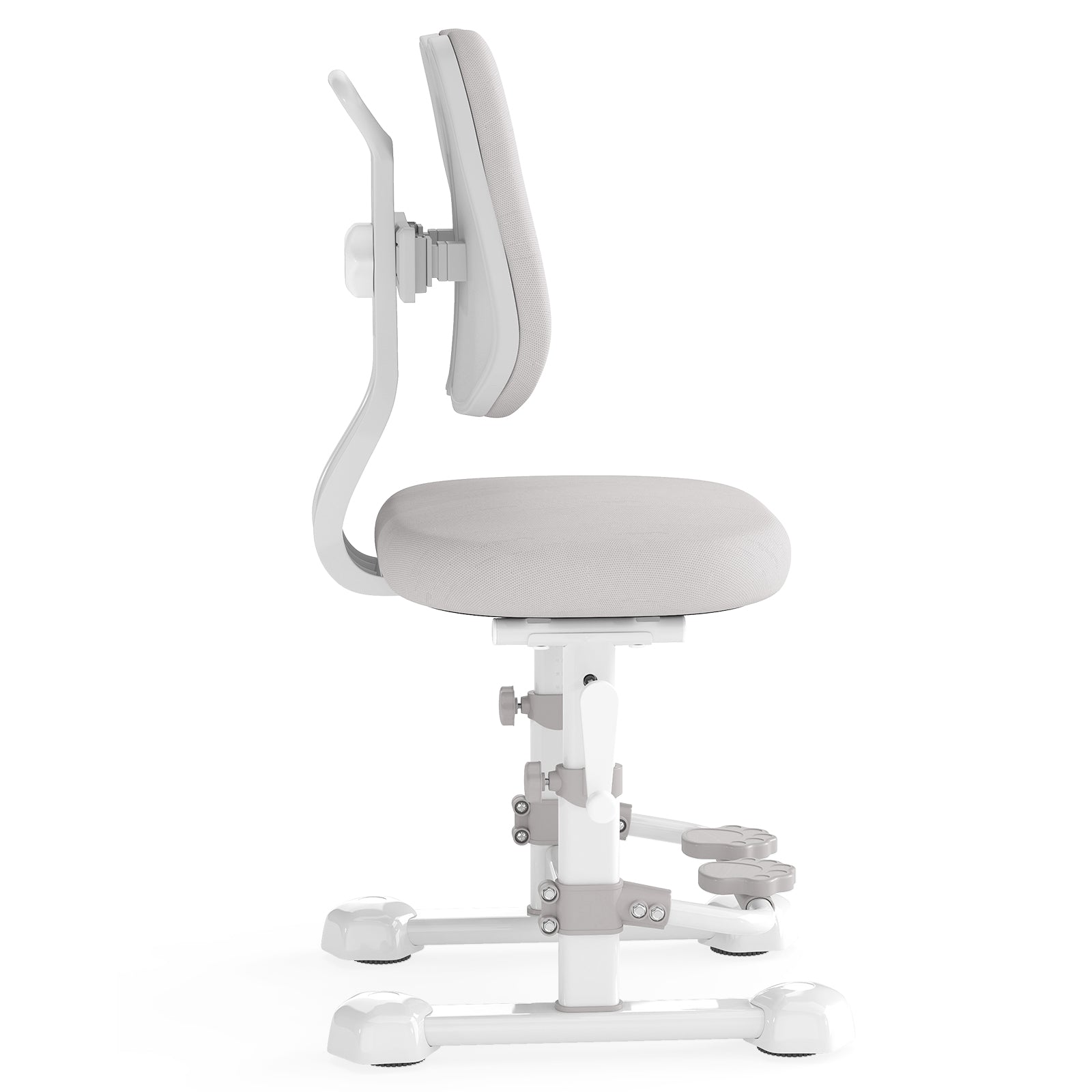 Kids Study Chair, Adjustable Double Backrest, Footrest, Gray Kids Chairs & Seating at Gallery Canada