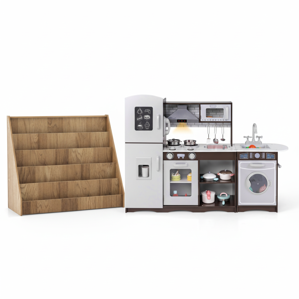 Kids Toy Storage & Pretend Play Kitchen Bundle Play Kitchen Sets at Gallery Canada