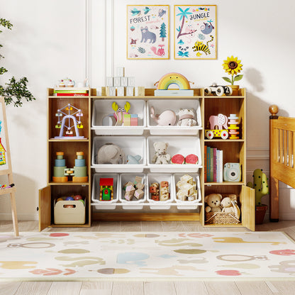Kids Toy Storage Bookshelf With Boxes, Open Shelves, Beige Kids Storage at Gallery Canada