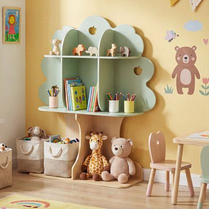 Kids Tree Bookshelf, 45" Tall, Freestanding Bookcase, Green Kids Storage at Gallery Canada