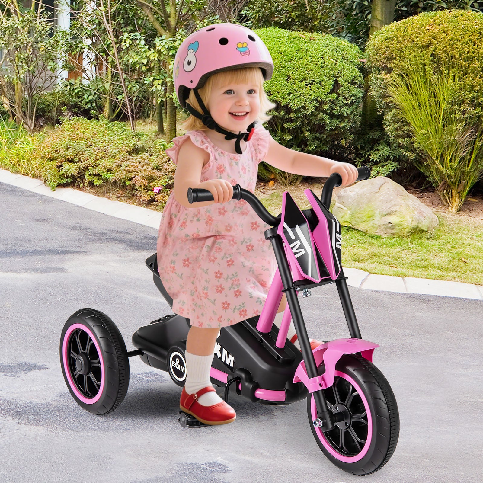 Kids Tricycle 3-Wheel Toddler Bike with Foot Pedals Forward Backward, Pink Balance Bikes at Gallery Canada