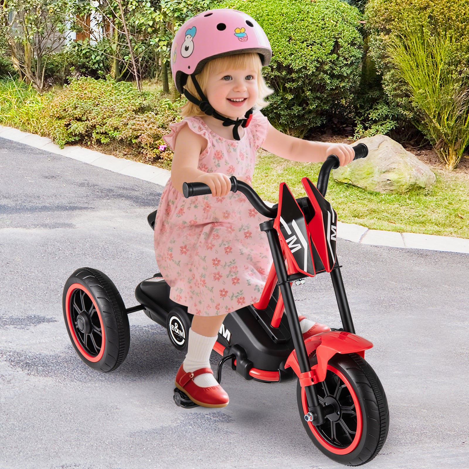 Kids Tricycle 3-Wheel Toddler Bike with Foot Pedals Forward Backward, Red Balance Bikes at Gallery Canada