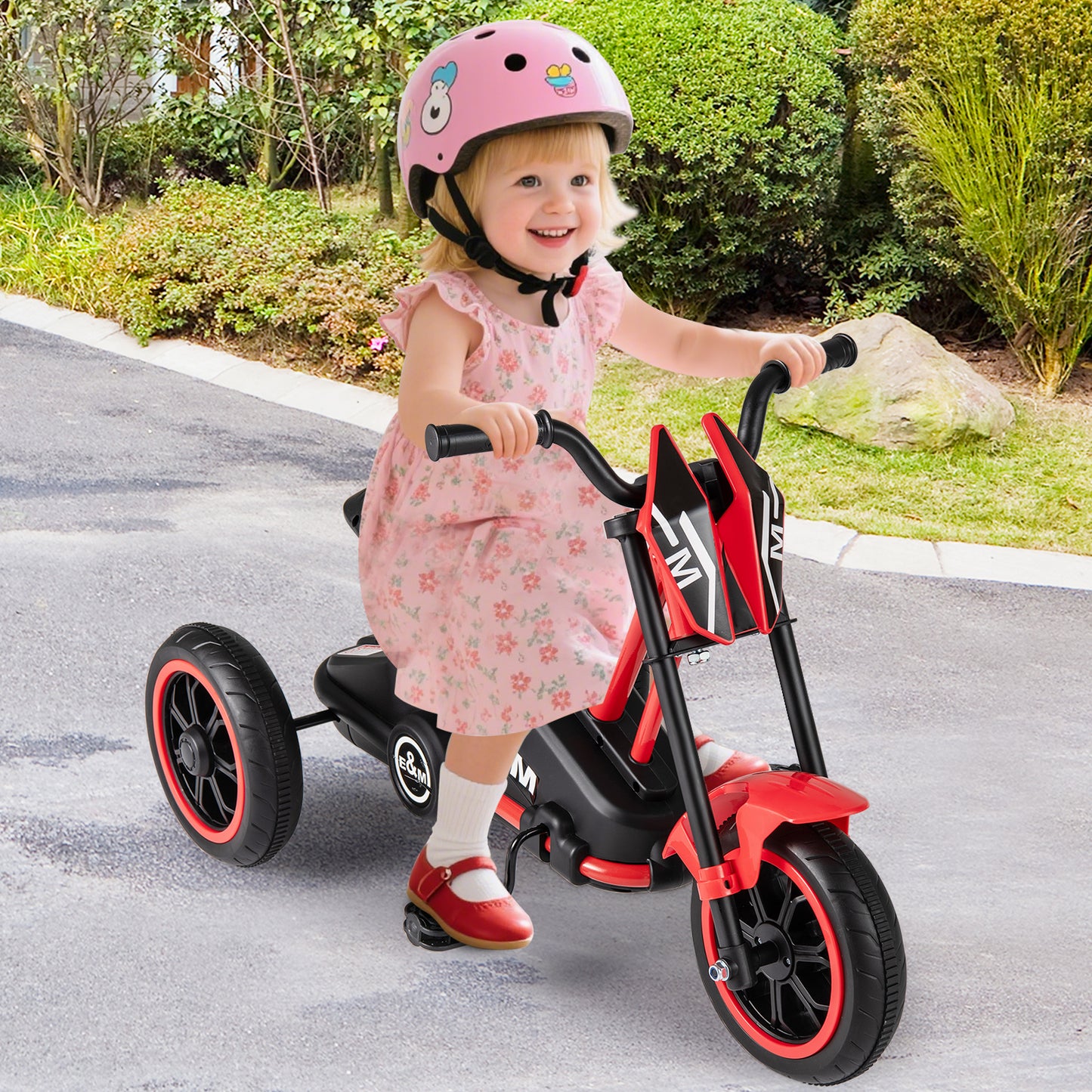 Kids Tricycle 3-Wheel Toddler Bike with Foot Pedals Forward Backward, Red Balance Bikes at Gallery Canada