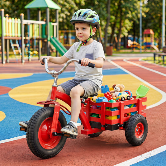 Kids Tricycle with 15 Inch Inflatable Rubber Tires, Red Kids Bike Red at Gallery Canada