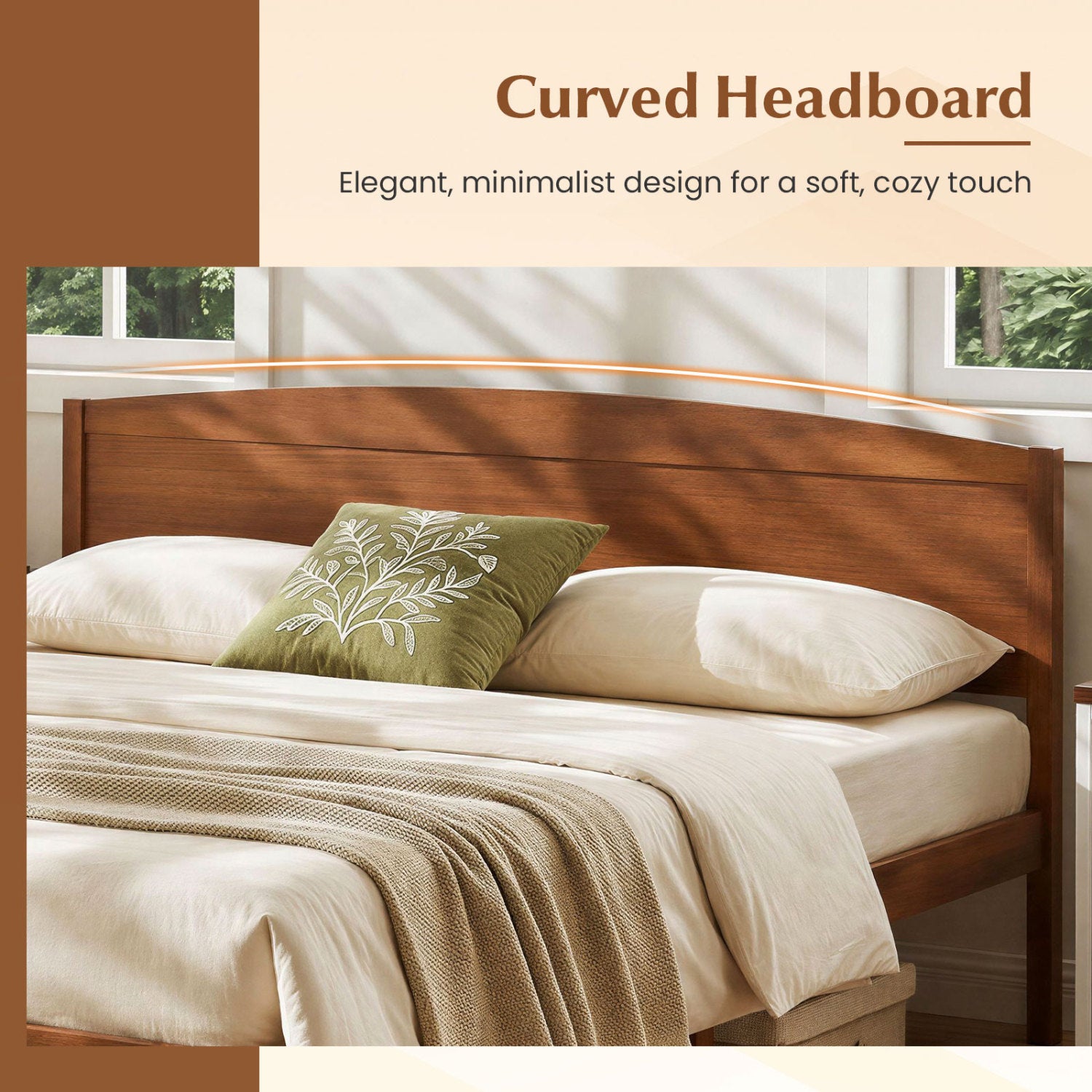 King Size Wooden Platform Bed Frame Beds & Bed Frames at Gallery Canada