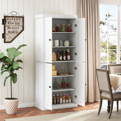 Kitchen Pantry Cabinet, 2 Shelves, Anti-Tipping, White Cabinets & Chests at Gallery Canada