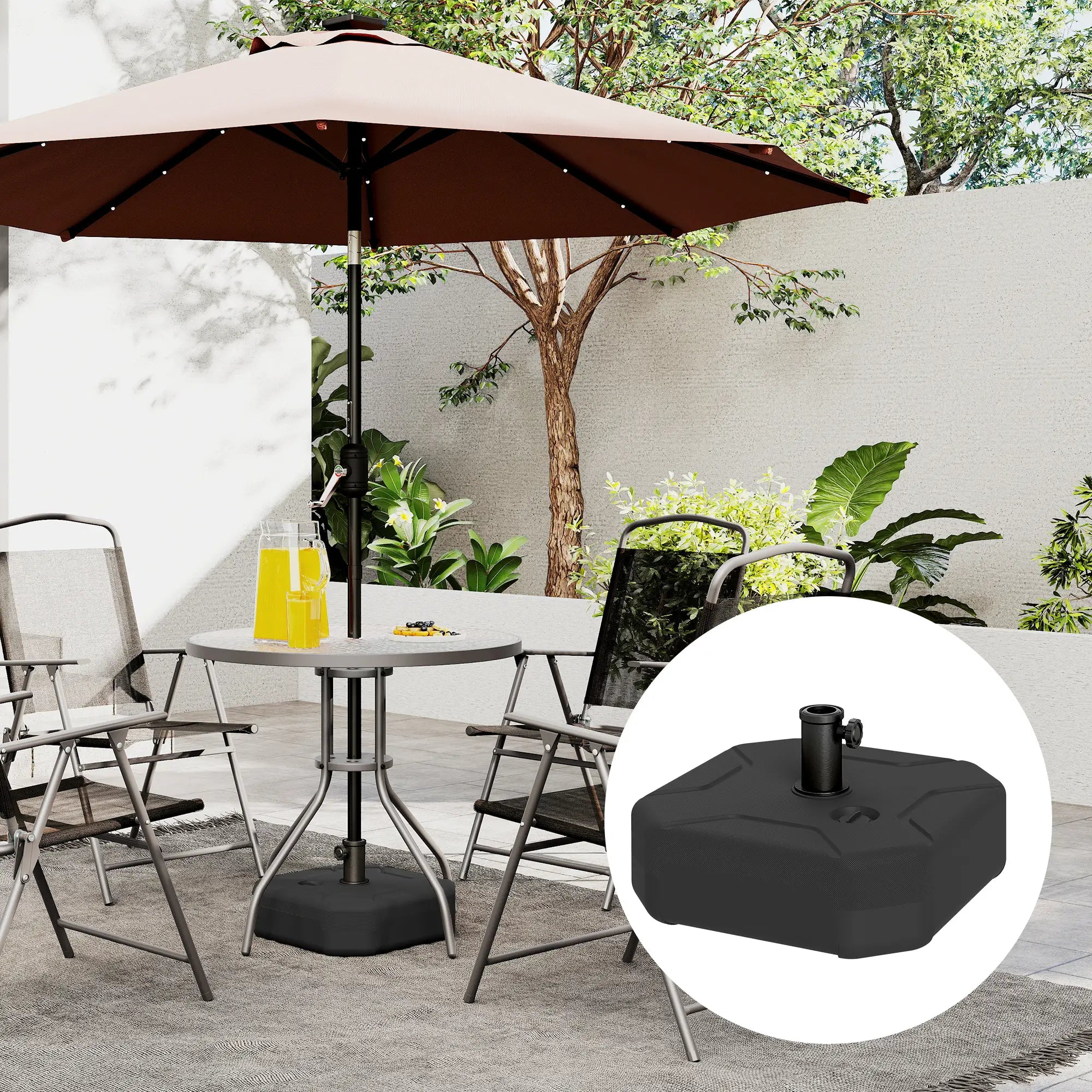 Square Patio Umbrella Base, 17.7