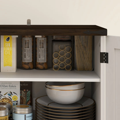 64" Tall Kitchen Pantry Cabinet, Adjustable Shelves, White Kitchen Pantry Cabinets at Gallery Canada