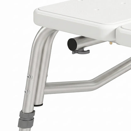 Banc de transfert pour baignoire avec accoudoir, dossier, chaise de douche, blanc