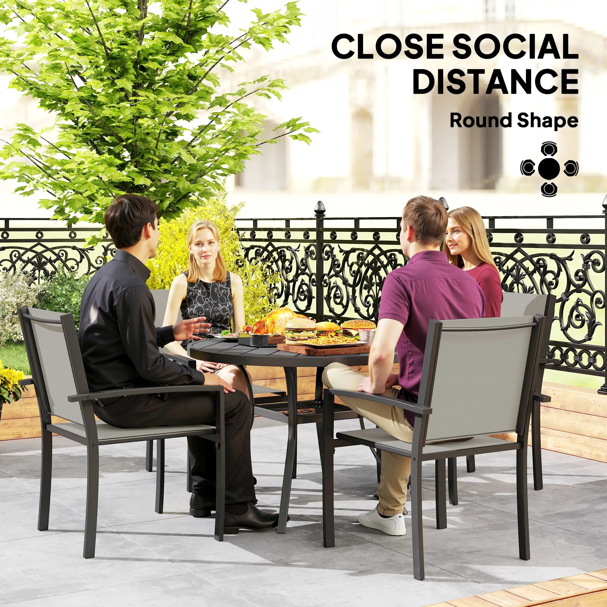 5-Piece Outdoor Dining Set, Round Table, 4 Chairs Outdoor Dining Sets at Gallery Canada