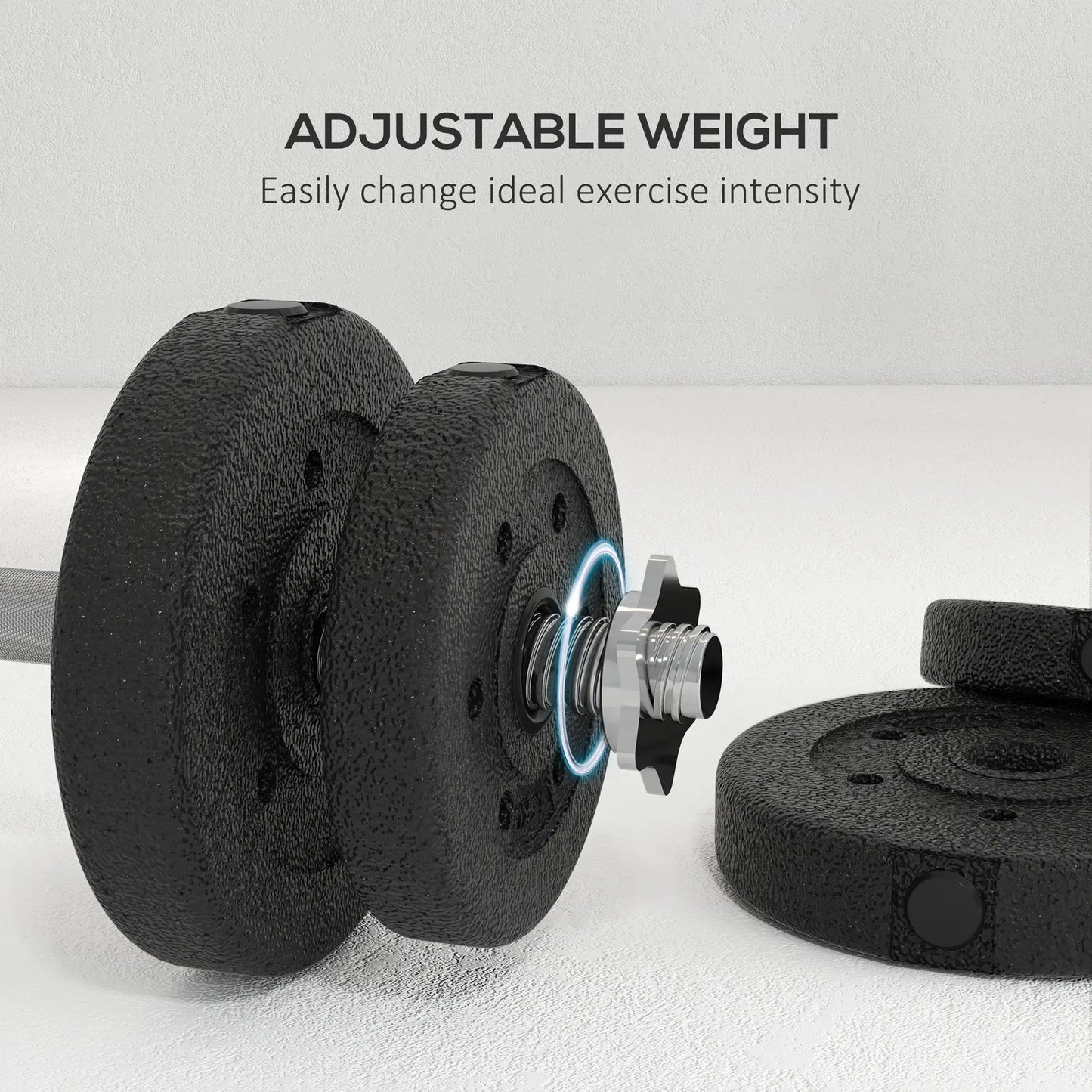 Adjustable Dumbbells Set, 66 lbs, for Home Gym Fitness, Black Dumbbells & Barbells at Gallery Canada
