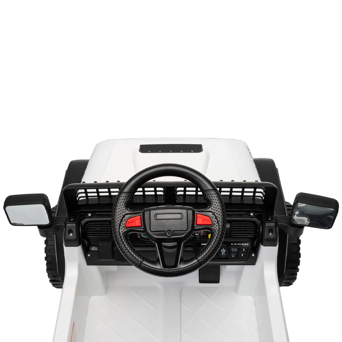 12V Ride On Truck Car, Remote, Soft Start, Ages 2-4, White Electric Toy Cars at Gallery Canada