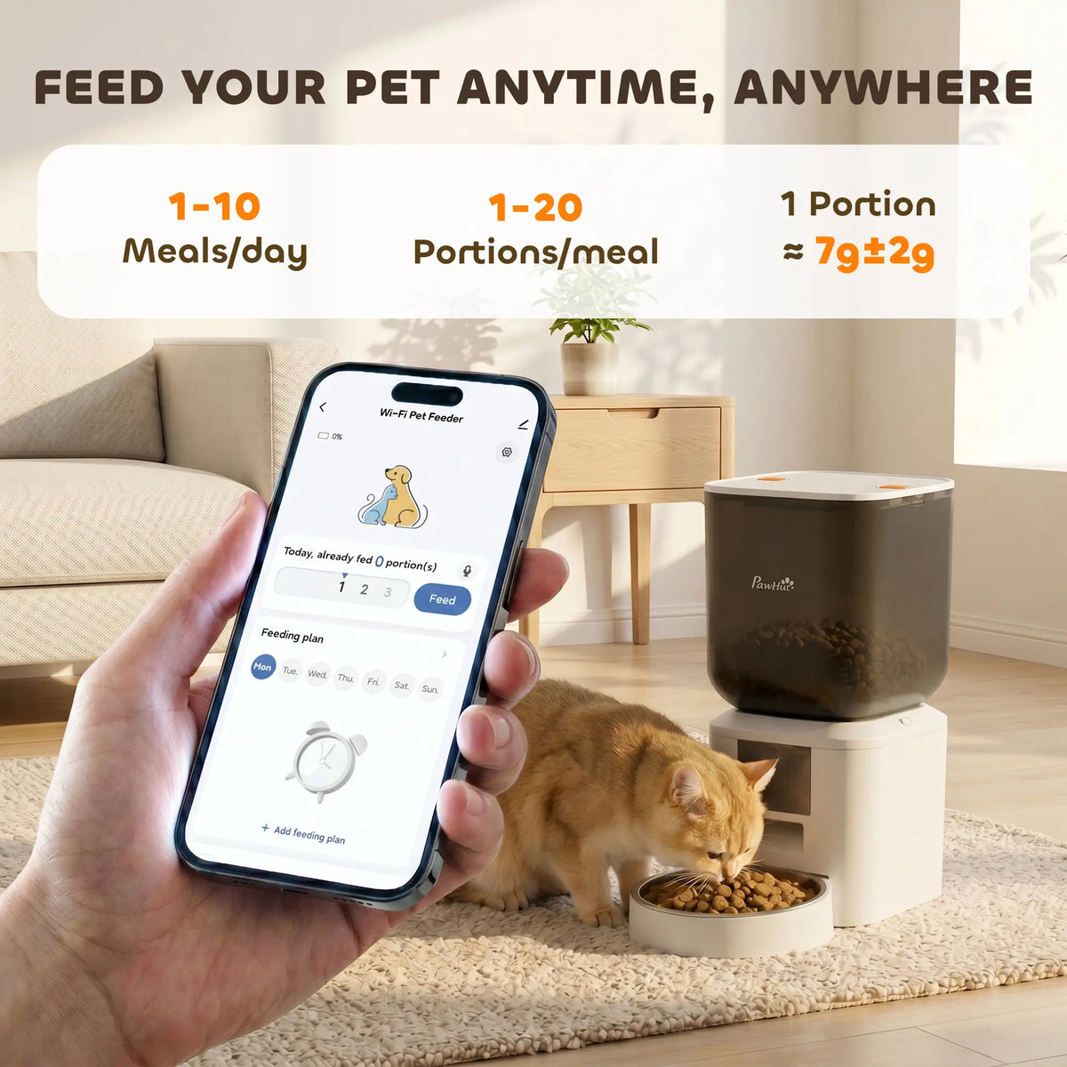 Smart WiFi Automatic Cat Feeder, 8L, 1-10 Meals Dog Bowls at Gallery Canada