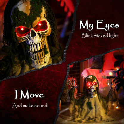 Animated Skeleton with LED Eyes, Battery Operated Halloween Decor Halloween Decorations at Gallery Canada