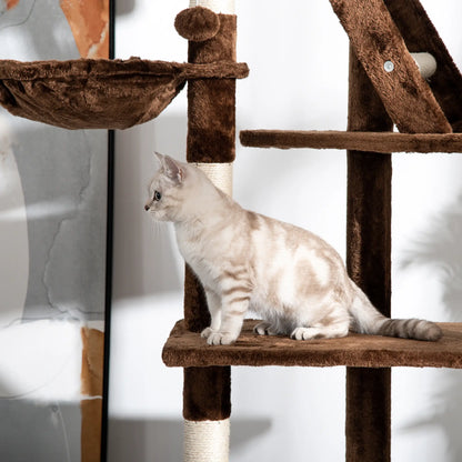 94"-102" Cat Tree, Ceiling High Condo, Scratching Post, Multi-Level Play House Floor to Ceiling Cat Trees at Gallery Canada