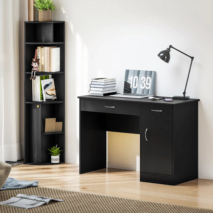 Computer Desk With Bookcase, Adjustable Shelf, Black Computer Desks at Gallery Canada