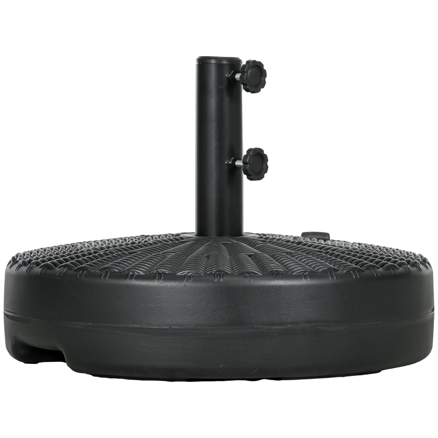 Heavy Duty Fillable Umbrella Base, Steel Pole, Round Stand, Black Umbrella Bases Black at Gallery Canada