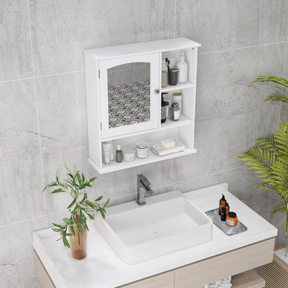 Wall-Mounted Medicine Cabinet, Bathroom Mirror with Shelves, White Mirror Medicine Cabinets at Gallery Canada