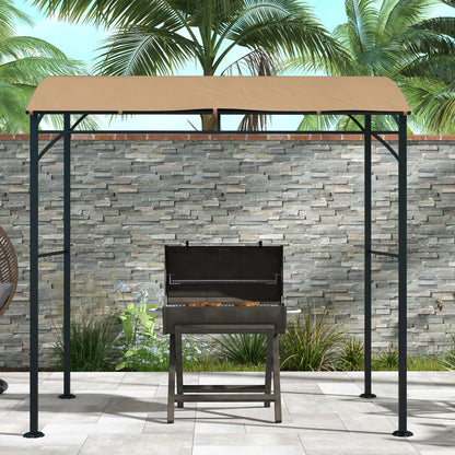 7' x 5' Garden Grill Canopy, Steel Frame, Dark Brown BBQ Grill Gazebos at Gallery Canada