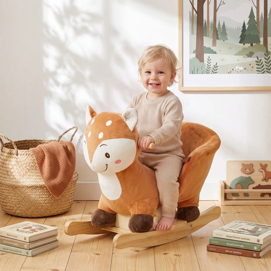 Deer Rocking Horse for Toddlers 1-3 Years, Brown Rocking Horses Multi Colour at Gallery Canada