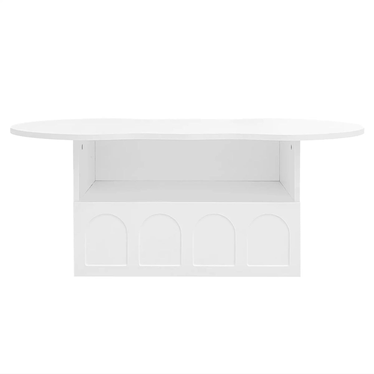 Coffee Table with Drawer, Open Storage, 39.5" L x 23.5" W x 15" H, White Coffee Tables White at Gallery Canada