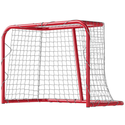 Mini Hockey Goal, 3' x 2', Metal Frame, Lightweight Portable Team Sports Equipment Red, White at Gallery Canada