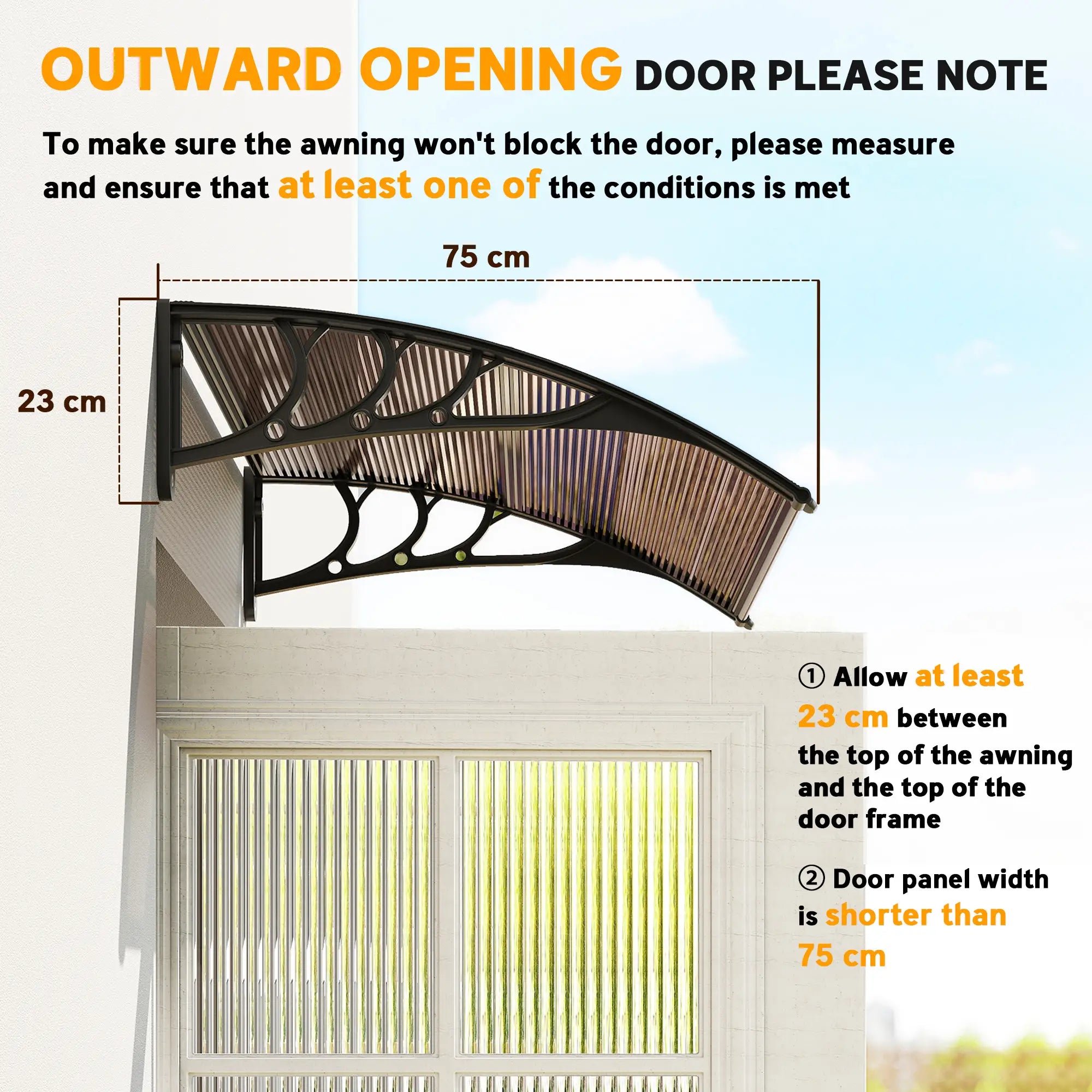 Window Awning Door Canopy, 30