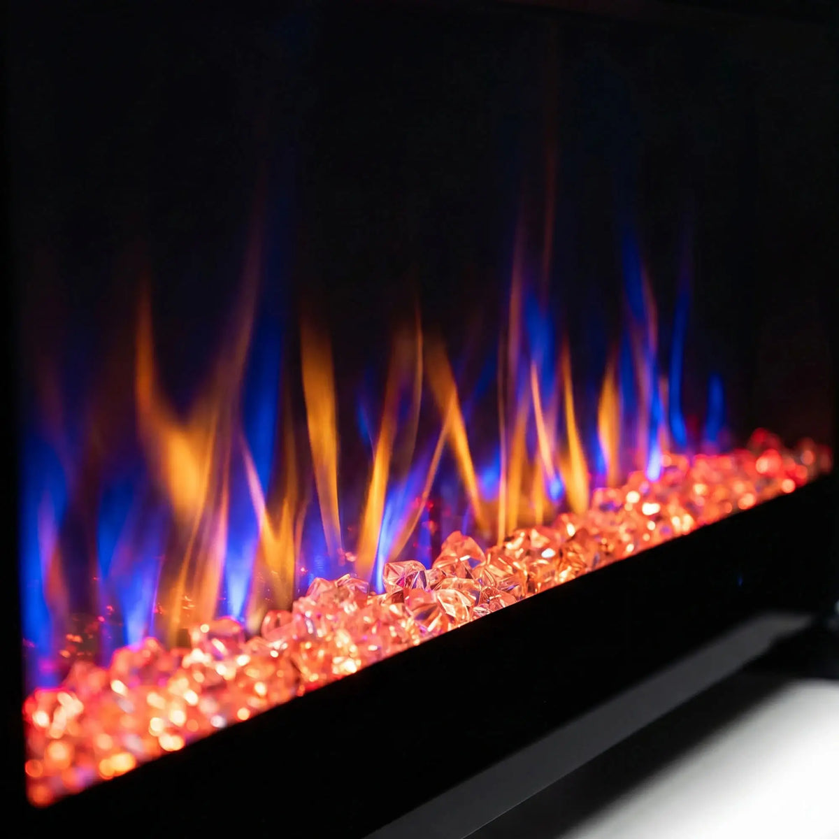 50" Electric Fireplace, Ultra-Thin Recessed, Wall Mounted, Black Electric Fireplaces at Gallery Canada