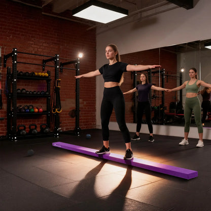 7ft Folding Balance Beam, Gymnastics Beam with Wood Core, Purple Gymnastics Mats at Gallery Canada
