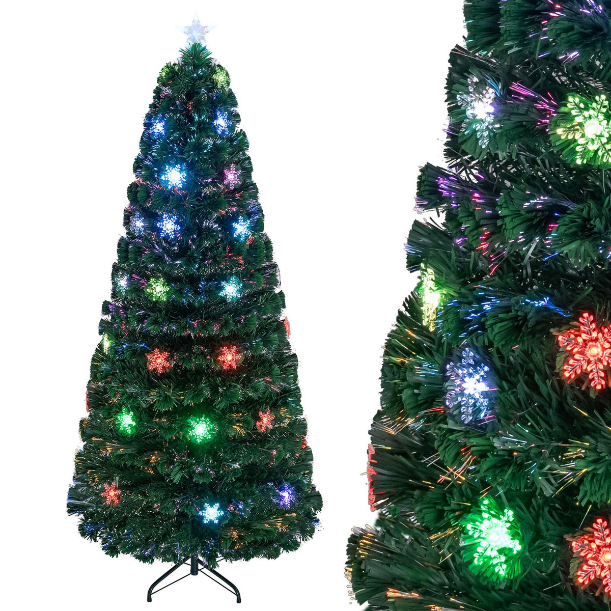 6 Feet LED Optic Artificial Christmas Tree, Green Christmas Tree 6 ft at Gallery Canada
