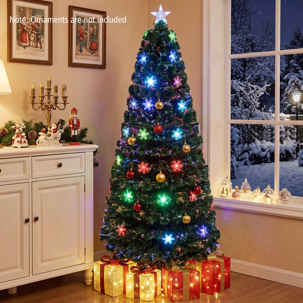 6 Feet LED Optic Artificial Christmas Tree, Green Christmas Tree at Gallery Canada