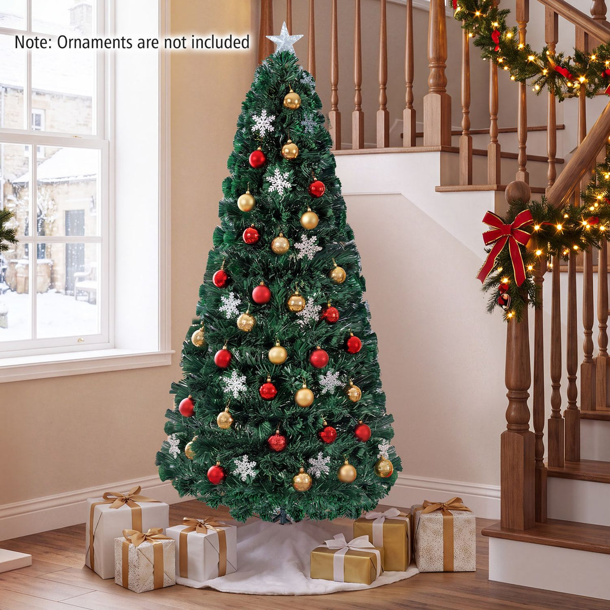 6 Feet LED Optic Artificial Christmas Tree, Green Christmas Tree at Gallery Canada