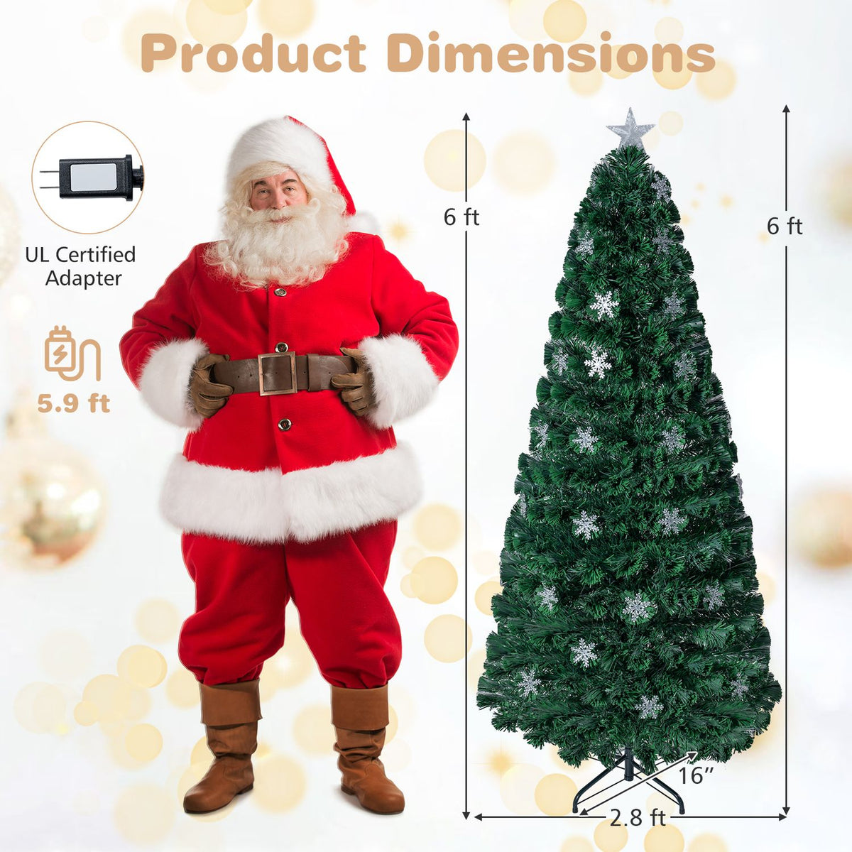 6 Feet LED Optic Artificial Christmas Tree, Green Christmas Tree at Gallery Canada