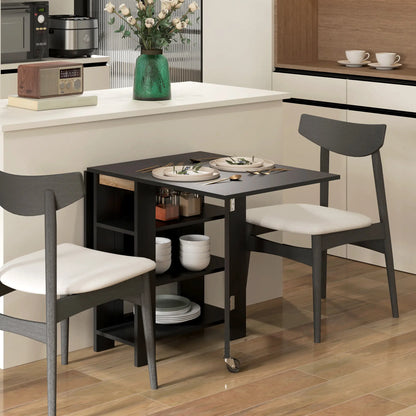 Folding Dining Table With Storage, Drop Leaf Kitchen Table, Black Bar Tables & Dining Tables at Gallery Canada