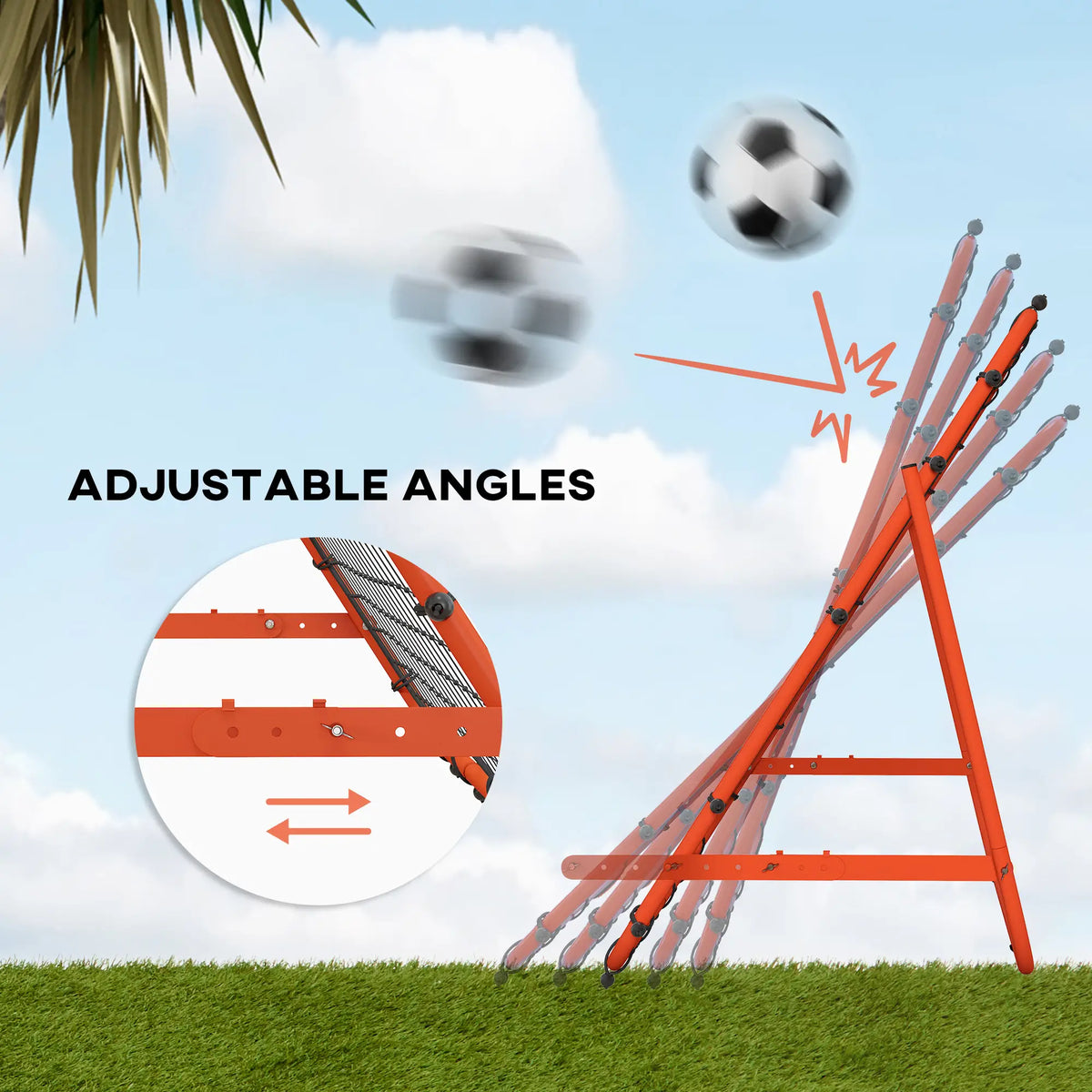 Volleyball Rebounder Net, Adjustable Soccer Rebounder, Baseball Training Aid, Red Football at Gallery Canada