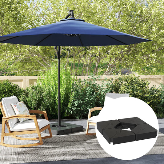 Umbrella Weights For Cantilever Parasols, Set Of 4, Black Umbrella Bases Black at Gallery Canada