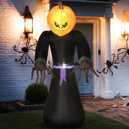 7ft Inflatable Halloween Pumpkin Reaper, LED Outdoor Yard Display Halloween Decorations at Gallery Canada