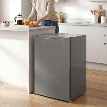 Compact Upright Freezer, 2.1 Cubic Feet, Reversible Door, Grey Small Kitchen Appliances at Gallery Canada