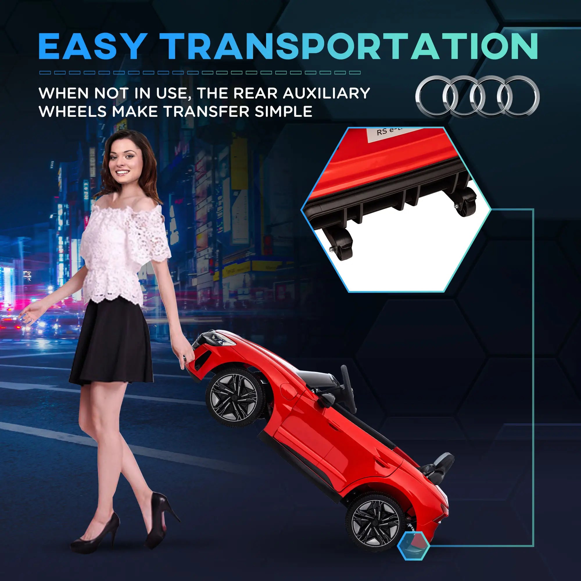 12V Ride-On Car with Remote Control, 3.1 MPH, Red Electric Toy Cars at Gallery Canada