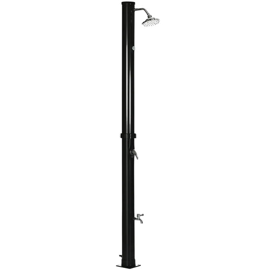 7.3FT 5.3 Gallon Solar Heated Outdoor Shower, Black Outdoor Swimming Pools & Hot Tubs Black at Gallery Canada