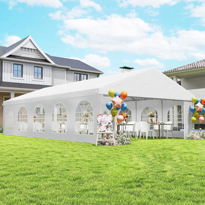 20'x33' Heavy Duty Party Tent, Portable Garage Canopy, White Canopy Tents at Gallery Canada