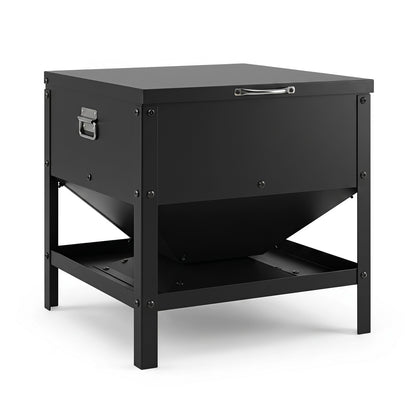 Large Capacity Chicken Feeding Box with Openable Lid, Black Chicken Coops at Gallery Canada