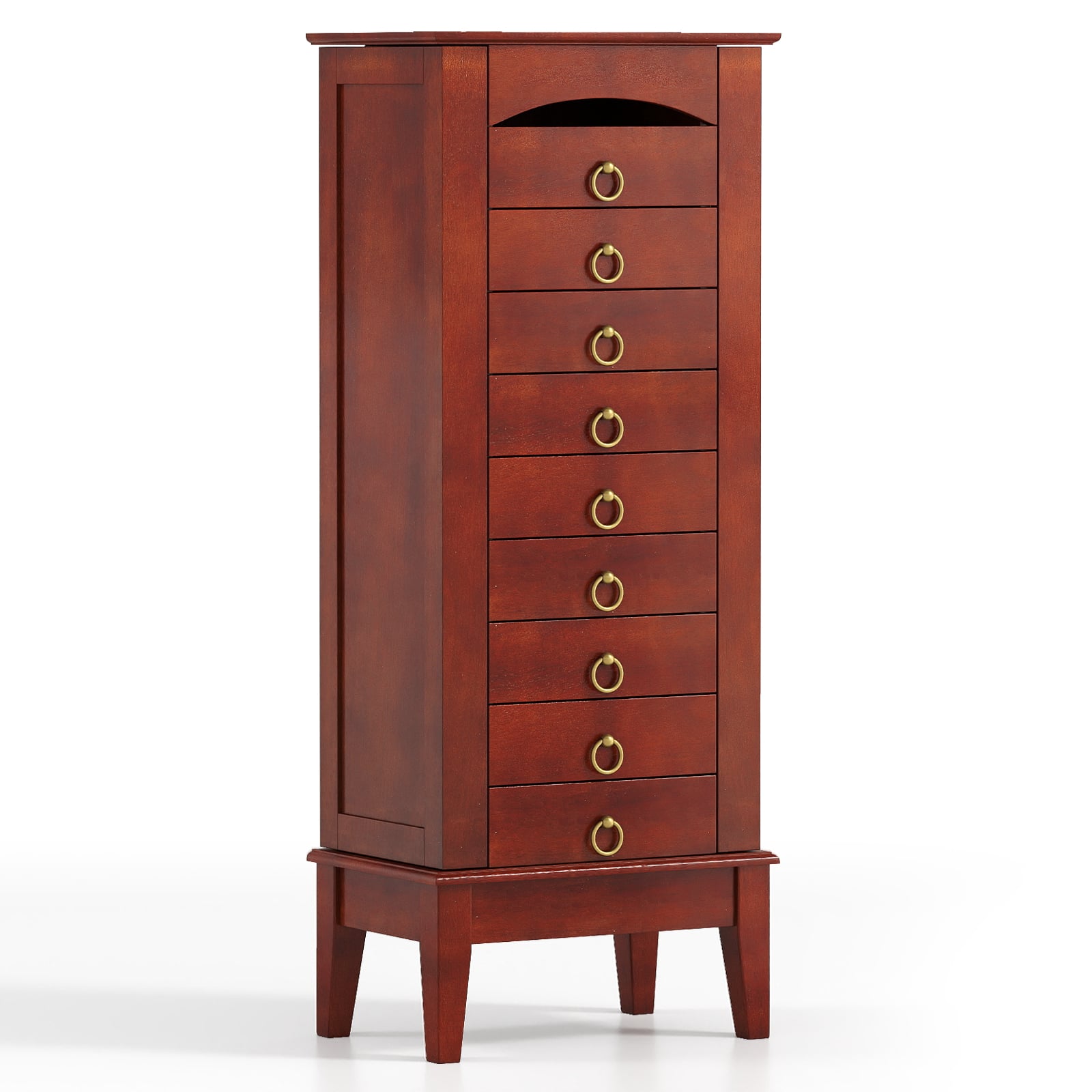 Large Capacity Jewelry Storage Cabinet, 9 Drawers, Brown Jewelry Armoires at Gallery Canada