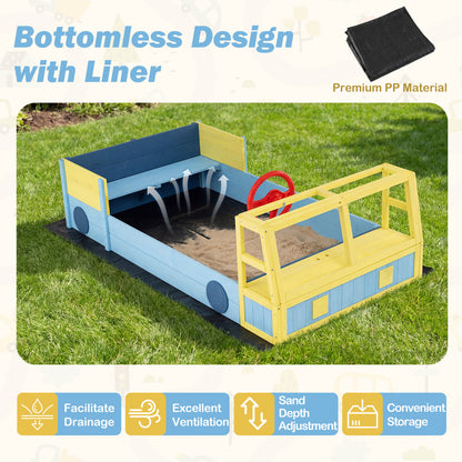 Large Car Theme Sand Box, With Bottom Liner, Blue Sandboxes at Gallery Canada