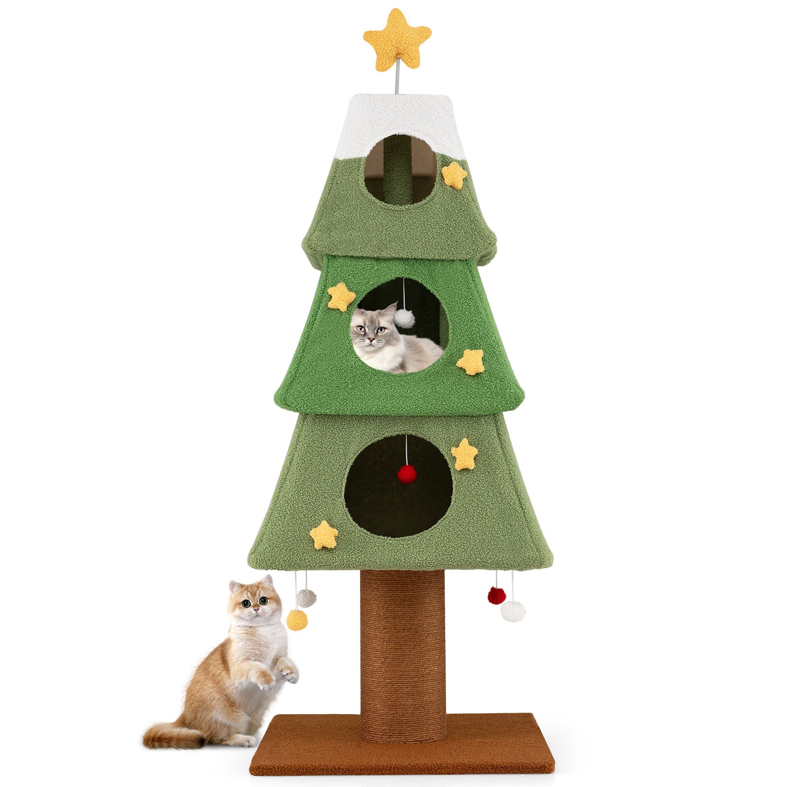 Large Christmas Cat Tree for Indoor Cats 64