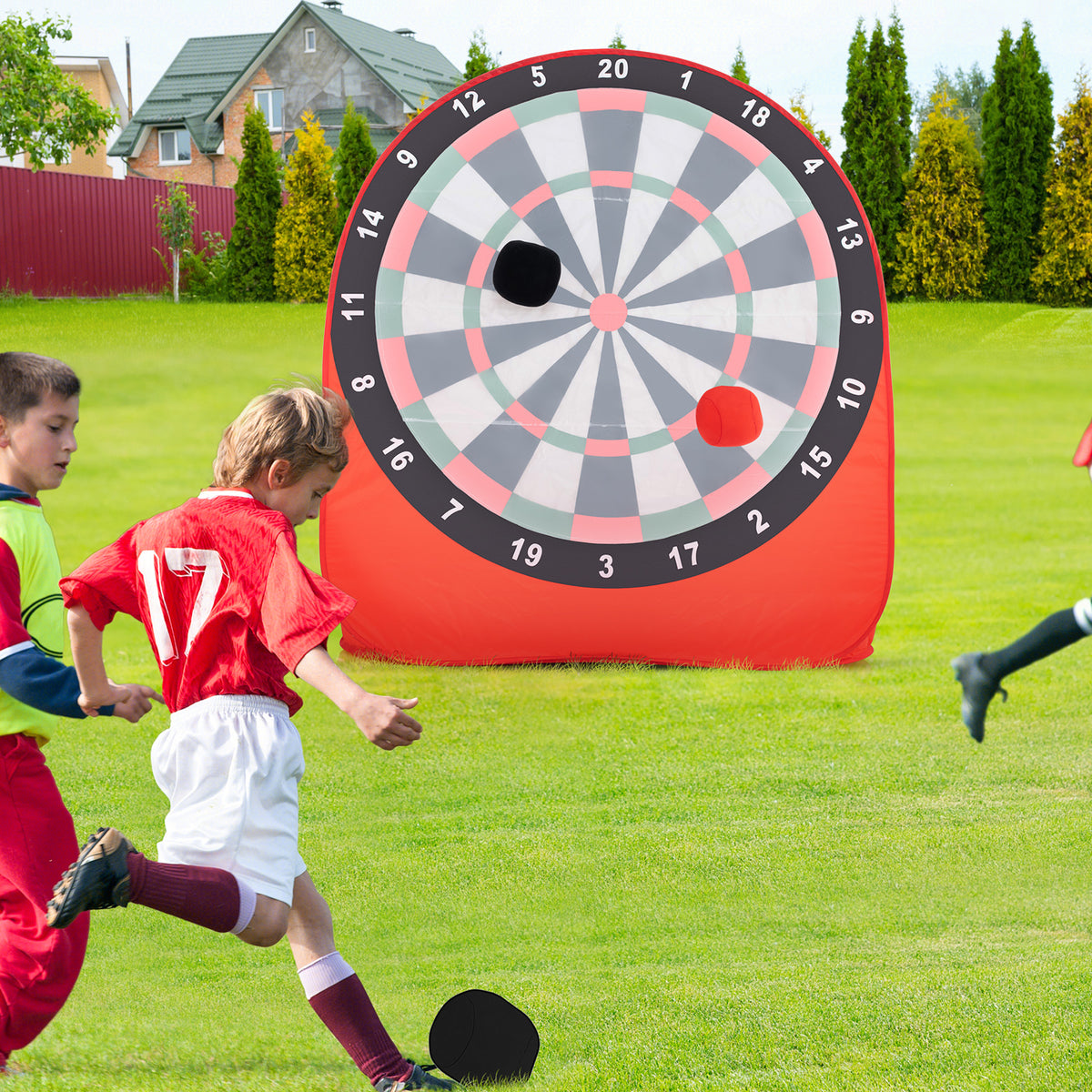 Large Dart Board For Kids, 4 Kick Balls, Red Lawn Games at Gallery Canada