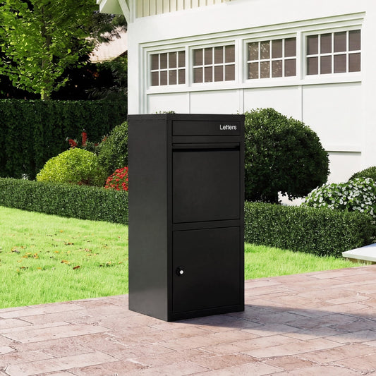 Large Galvanized Package Delivery Box, Anti-Theft Design, Black Sheds & Outdoor Storage Black at Gallery Canada