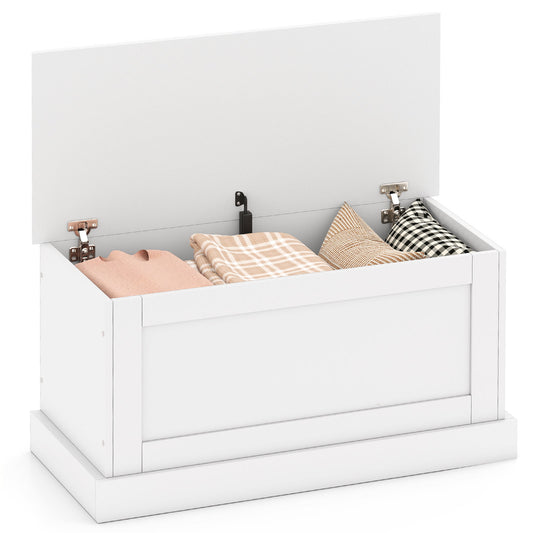 Large Storage Chest, Safety Metal Hinge, Off White Shoe Racks & Storage Benches Off White at Gallery Canada
